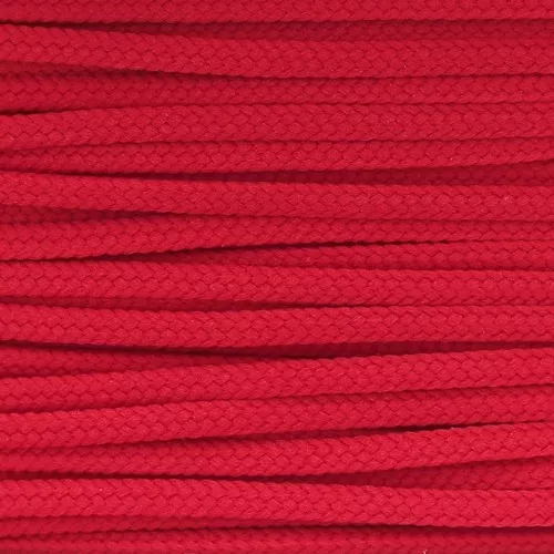 Cordon lacet en polyester 2 mm - Rouge x1m