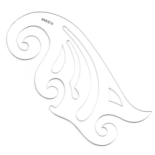 Pistolet - Perroquet de traçage pour la couture - 28x13 cm - Transparent x1