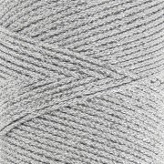 Bobine de fil métallisé ciré Linhasita pour macramé 1.4 mm - Argenté (Prata) x130m