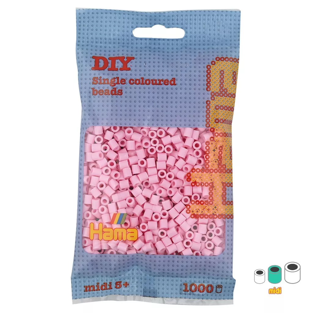 Hama Lot De 100 Perles à Repasser Rondes Midi 5 Mm - Couleur 259 Multicolore Pour Créations Artisanales Et Loisirs Créatifs