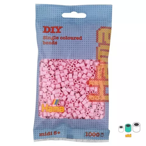 Perles à repasser Hama MIDI 5 mm - Rose tendre (n°95) x1000