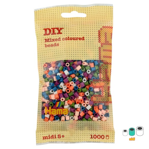 Perles à repasser Hama MIDI 5 mm - Mix multicolore (n°58) x1000