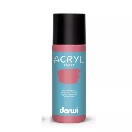 Peinture Acrylique Nacrée Darwi - Rouge x80 ml