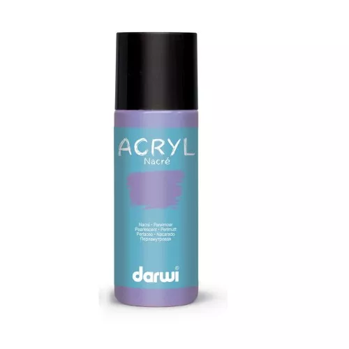 Peinture Acrylique Nacrée Darwi - Lilas x80 ml