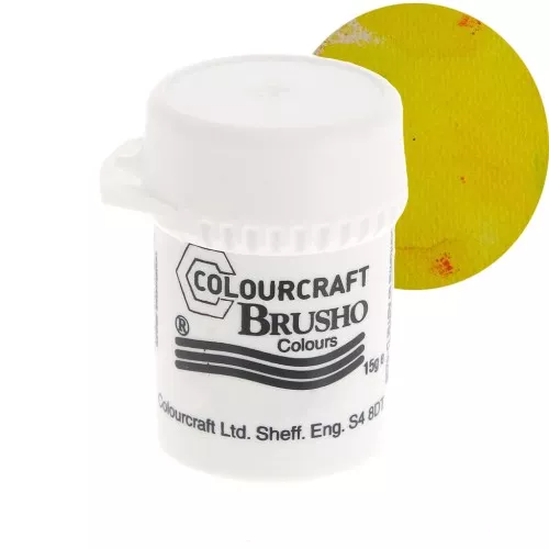 Pigment en poudre aquarellable Brusho Colours - Lemon x15 g