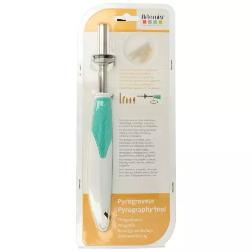 Pyrograveur bicolore pour décorer le bois Artemio + 5 pointes x1