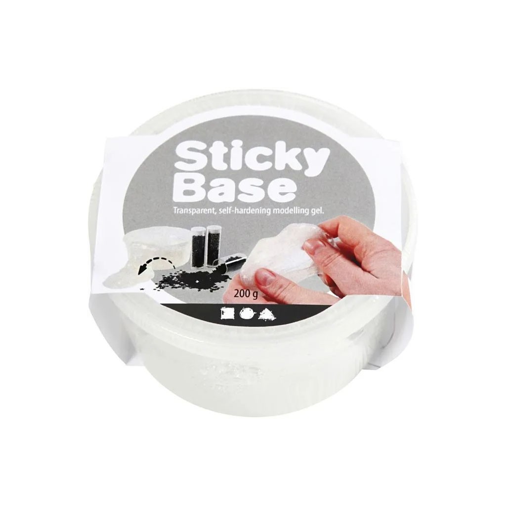 Pâte autodurcissante collante transparente Sticky Base x200g Perles & Co