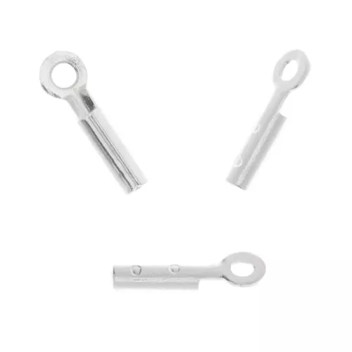 Pinces lacets 0.5 mm - Placage Argent fin x20