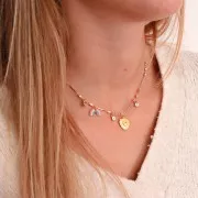 Chaîne maille fantaisie avec barres et intercalaires 2.6 mm - Doré x50cm