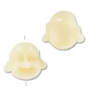 Tête de Bouddha 12 mm imitation Ivoire x1