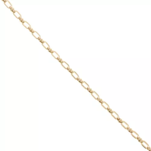 Chaîne maille fantaisie rectangle arrondi 4.8 mm - Doré x50cm