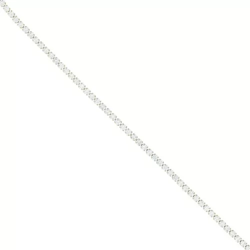 Chaîne strass en Oxydes de Zirconium - 3 mm - Acier inoxydable 304 doré x50cm