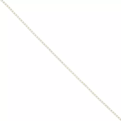 Chaîne strass en  Oxyde de Zirconium taillé 2 mm - Acier inoxydable 304 doré - Crystal x50cm