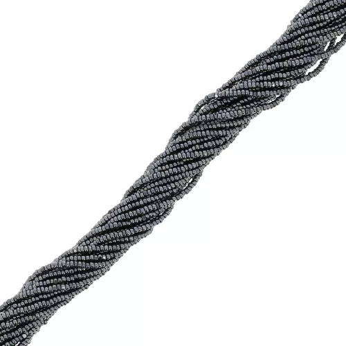 Charlottes Preciosa 15/0 - Jet Hematite x9g