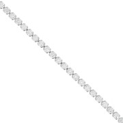 Chaîne strass en Oxyde de Zirconium taillé 2 mm - Acier inoxydable 304 - Crystal x50cm