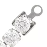 Embout pour chaîne strass 3 mm - Acier inoxydable 304 x4