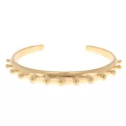 Bracelet jonc avec boules 7.8x155 mm - Doré à l'or fin x1