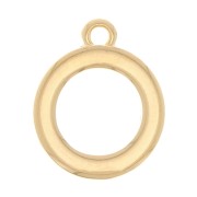 Pendentif rond évidé 17x14 mm - Doré à l'or fin x1|raw }}