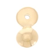 Breloque boule 12x6.5 mm - Doré à l'or fin x1
