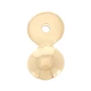 Breloque boule 12x6.5 mm - Doré à l'or fin x1
