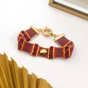 Poussoir Ginkgo 9x8 mm pour lacets 5 mm - Placage Argent fin vieilli x1