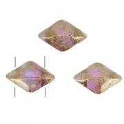 Perles en verre Gemduo 2 trous 8x5 mm - Crystal Gleam Spread Glaze x10g