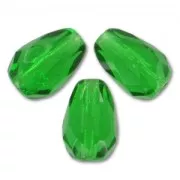 Poires facettées 10x7 mm Green x20