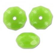 Donuts 9x6 mm Opaque Light Olivine x25