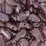 Perles en verre deux trous Paisley Duo 9x5.5 mm - Crystal Gleam Green Glaze x10g|raw }}