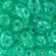 Twin beads 2,5x5 mm Green Pearl x20g