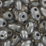 Twin beads 2.5x5 mm Dark Grey Pearl x20g