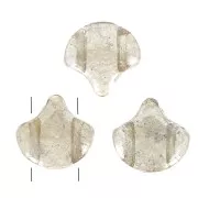 Perles en verre Ginko Duo 2 trous 7.5x7.5 mm - Crystal Gleam Orange Glaze x10g