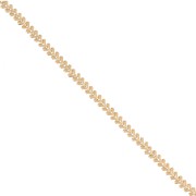 Chaîne maille Fantaisie en épis 6 mm en Acier inoxydable 304 Doré x50cm|raw }}