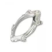 Serti griffe navette 15x7 mm en Argent 925 x1