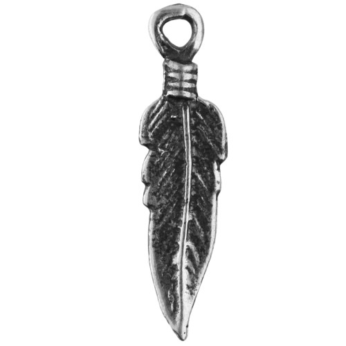 Breloque plume 22 mm en Argent 925 x1