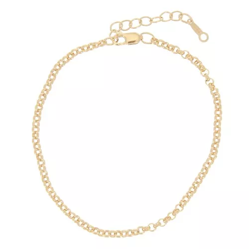 Bracelet maille Jaseron 2.4 mm en Gold filled (or laminé) x16.5 cm
