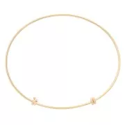 Bracelet jonc lisse taille ajustable 75 - 85 mm - Gold filled (or laminé) x1