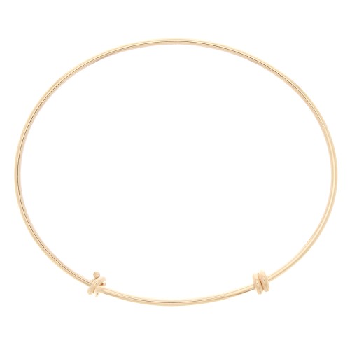 Bracelet jonc lisse taille ajustable 75 - 85 mm - Gold filled (or laminé) x1