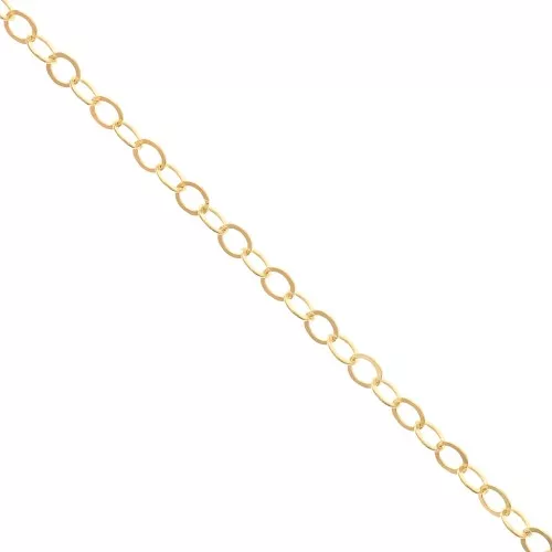 Chaîne maille Forçat limée 3 mm en Gold filled (or laminé) x50cm