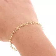 Chaîne maille Forçat 3.5 mm en Gold filled (or laminé) x20cm