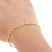 Chaîne maille Jaseron 2.3 mm en Gold filled (or laminé)  x20cm