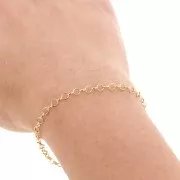 Chaîne maille Jaseron 3.1 mm en Gold filled (or laminé)  x50cm