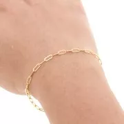 Chaîne maille Rectangle 2.5 mm en Gold filled (or laminé)  x20cm