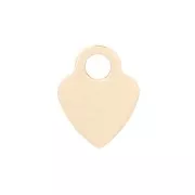 Sequin coeur 4.5x3.5 mm en Gold filled (or laminé) x1