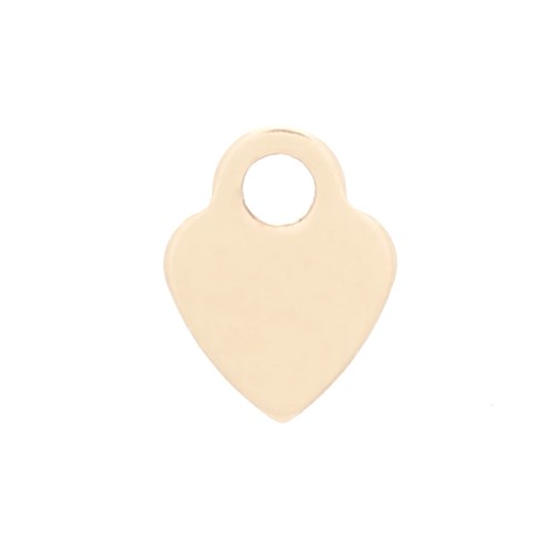 Sequin coeur 4.5x3.5 mm en Gold filled (or laminé) x1
