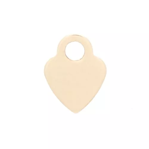 Sequin coeur 4.5x3.5 mm en Gold filled (or laminé) x1