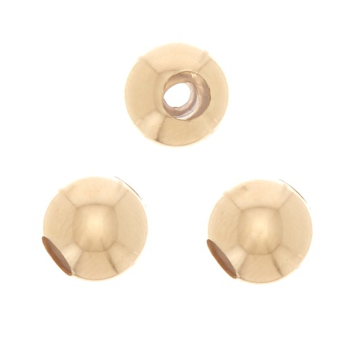 Perle stoppeur 8 mm avec un trou de 2.5 mm en Gold Filled (or laminé) x1