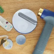 Bloc à taper rond 7.6 cm - Tas plat en acier avec base en silicone x1