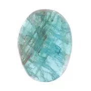 Cabochon plat ovale - palet - 8x6 mm en pierre gemme - Apatite x1
