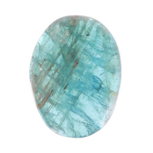 Cabochon plat ovale - palet - 8x6 mm en pierre gemme - Apatite x1